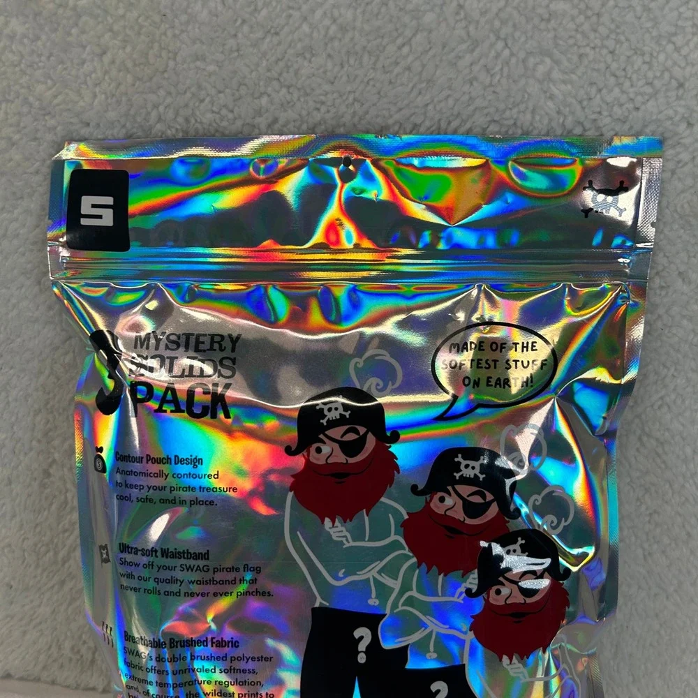 6 Pairs of SWAG Men Boxer Briefs Mystery Solids Size Small Packs NEW